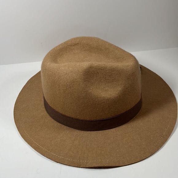 Beautiful Yellow 108 salvaged 💯 wool fedora hat camel colored. Small - Picture 4 of 16